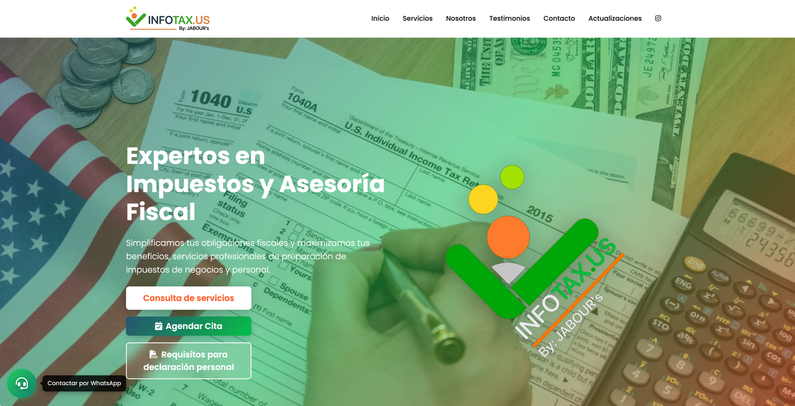 Sitio web de InfoTax